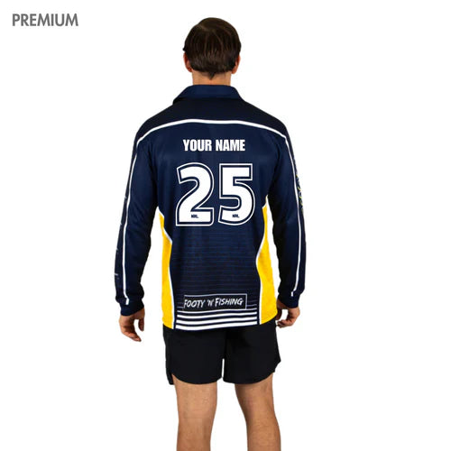 North QLD Cowboys NRL Barracuda Fishing Shirt - Mens