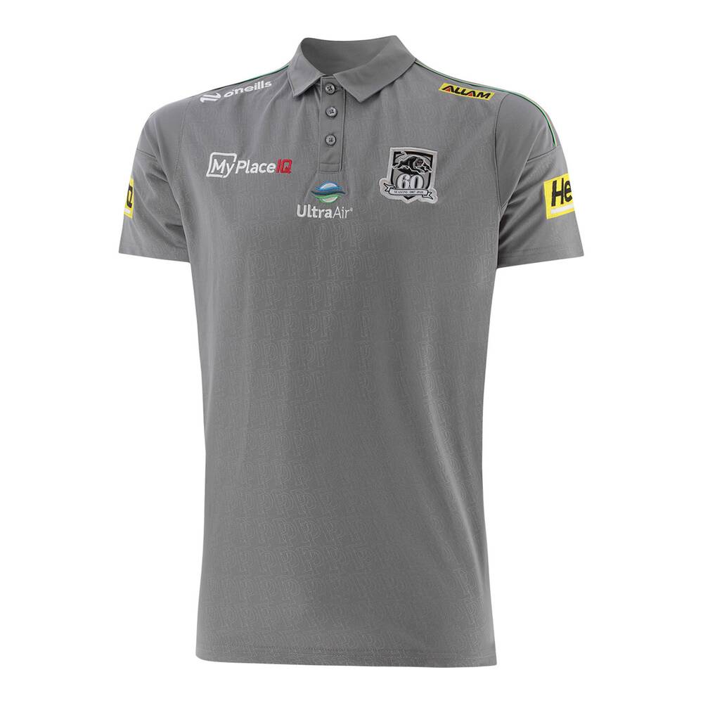 2026 Penrith Panthers ADULTS Media Polo Grey