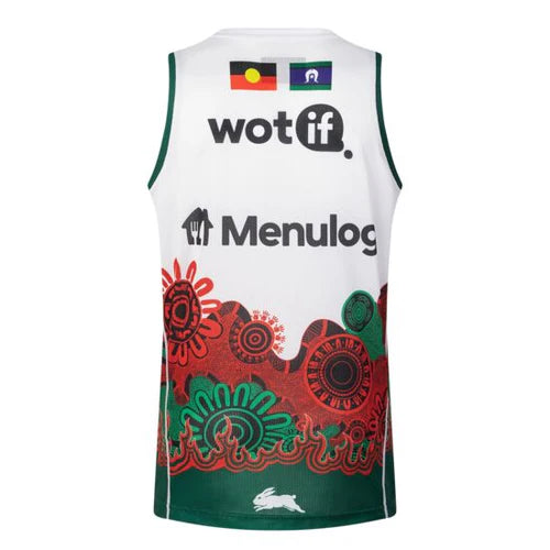 2025 South Sydney Rabbitohs NRL Indigenous Training Singlet - Mens