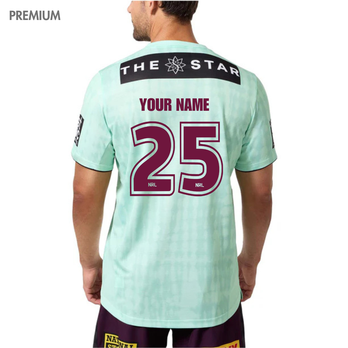 2025 Brisbane Broncos NRL Mint Training Shirt - Mens