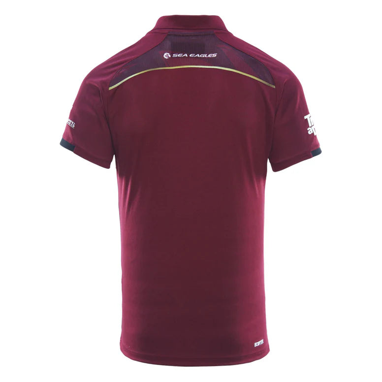2025 Manly Sea Eagles NRL Maroon Media Polo - Mens