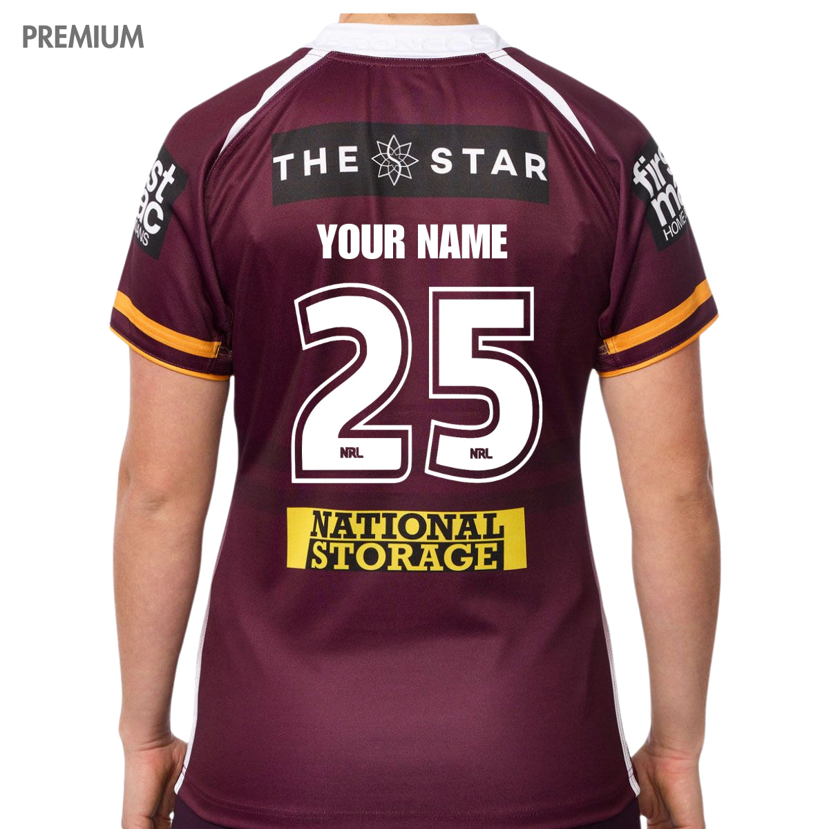 2025 Brisbane Broncos NRL Home Jersey - Womens