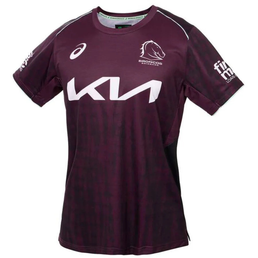 2025 Brisbane Broncos NRL Maroon Training Shirt - Mens