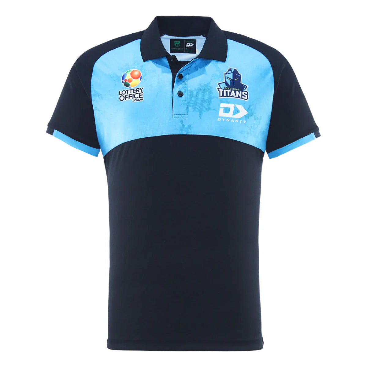 2025 Gold Coast Titans NRL Black Media Polo - Mens