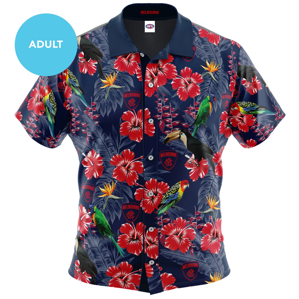 2020 Melbourne Demons AFL Hawaiian Shirt - Adult