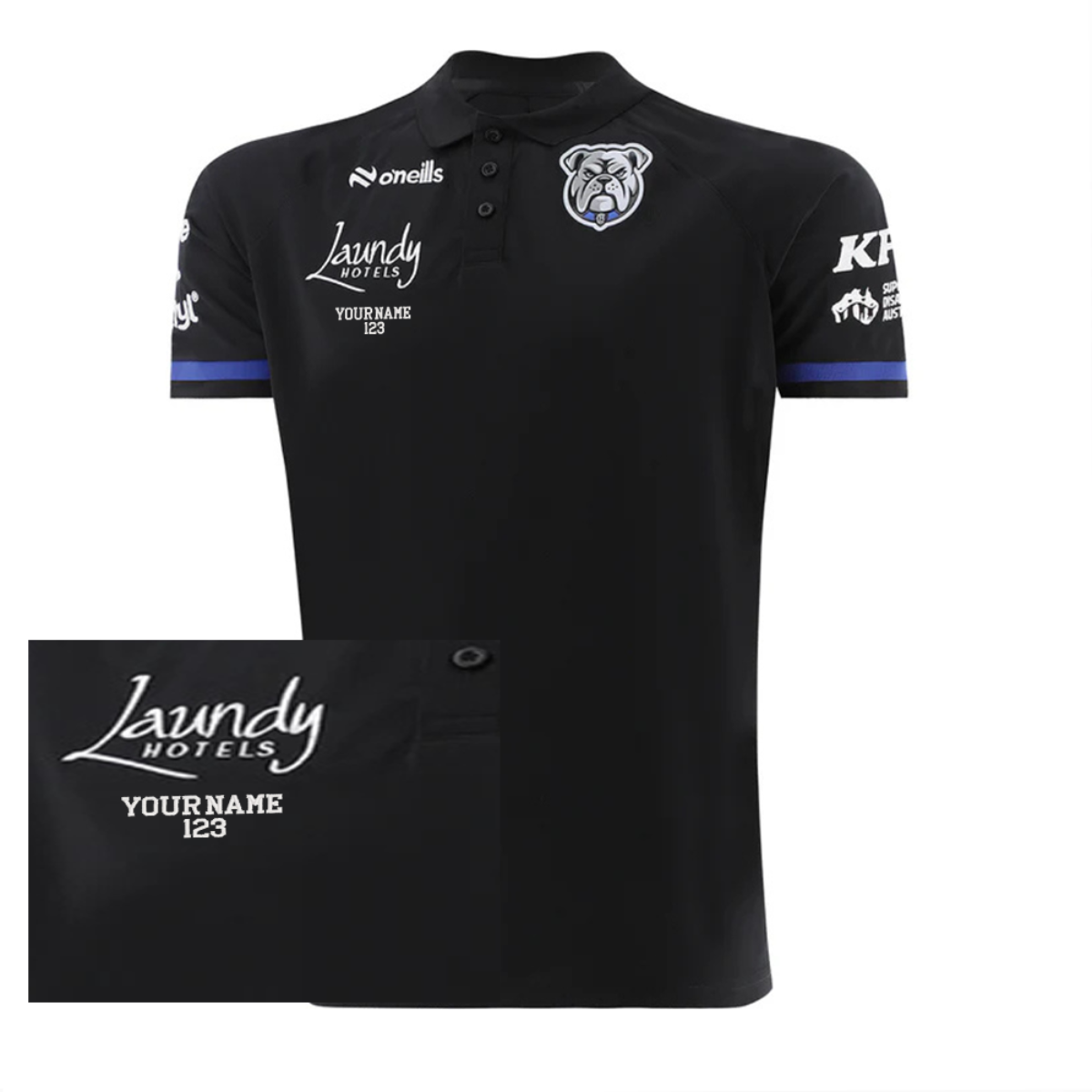 2026 Canterbury Bulldogs ADULTS Media Polo Black