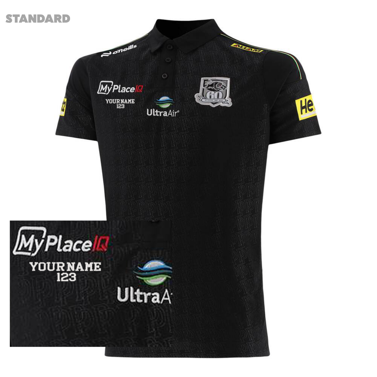 2026 Penrith Panthers ADULTS Media Polo Black