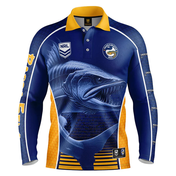 Parramatta Eels NRL Barracuda Fishing Shirt - Mens