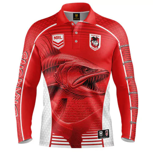 St George Dragons NRL Barracuda Fishing Shirt - Mens