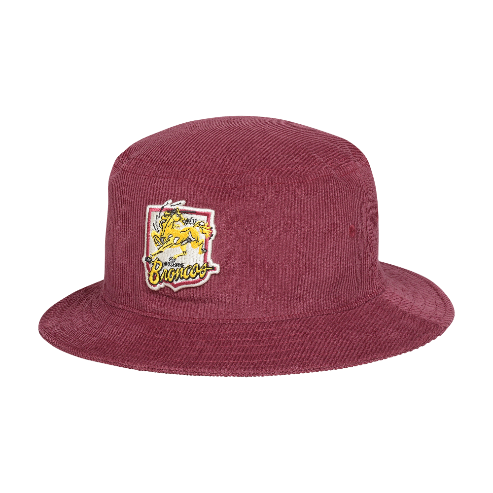 Brisbane Broncos NRL Retro Corduroy Bucket Hat