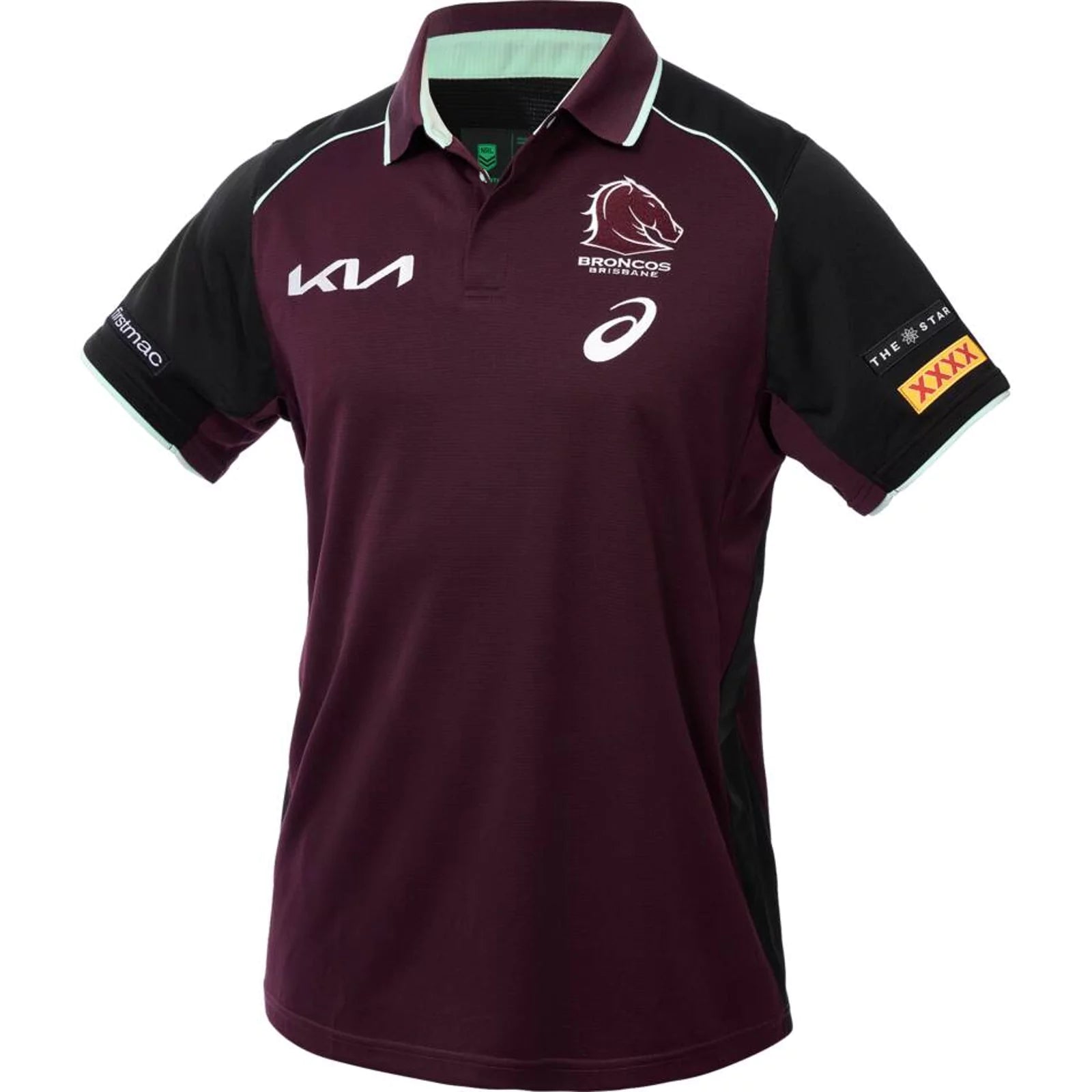 2025 Brisbane Broncos NRL Maroon Training Polo - Mens