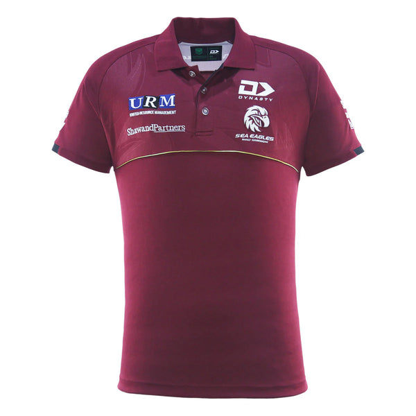 2025 Manly Sea Eagles NRL Maroon Media Polo - Mens