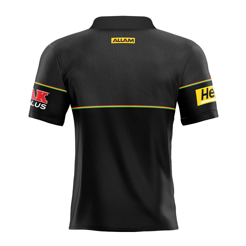 2025 Penrith Panthers NRL Black Media Polo - Mens