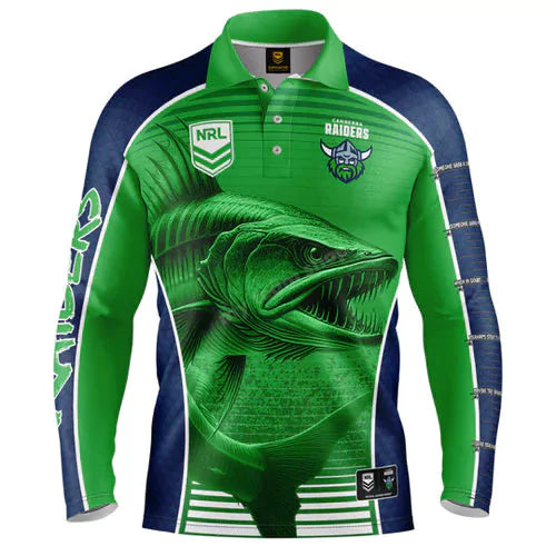 Canberra Raiders NRL Barracuda Fishing Shirt - Mens