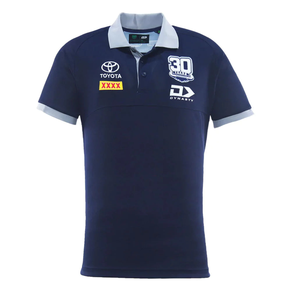 2025 North Queensland Cowboys NRL Navy Media Polo - Mens