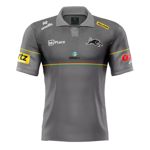 2025 Penrith Panthers NRL Grey Media Polo - Mens