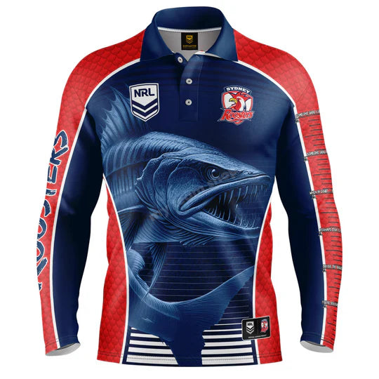 Sydney Roosters ADULTS Barracuda Fishing Shirt
