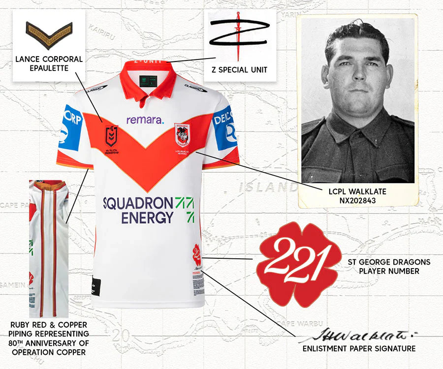 2025 St George Dragons NRL ANZAC Jersey - Youth