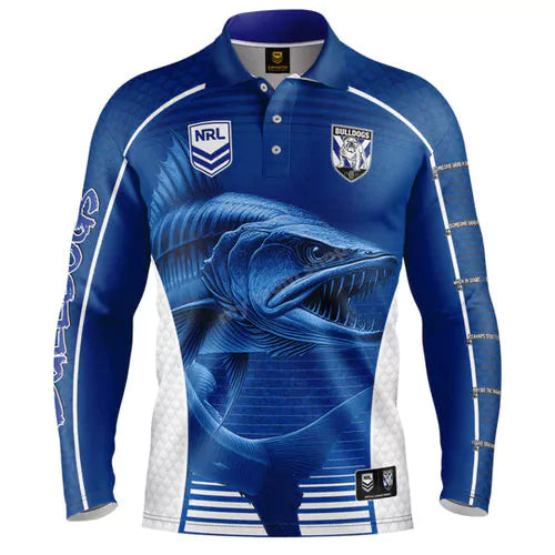 Canterbury Bulldogs NRL Barracuda Fishing Shirt - Mens