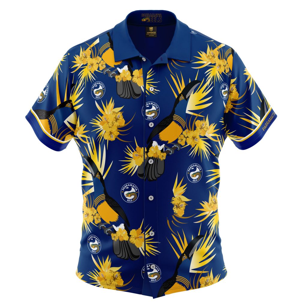 Buy 2019 Parramatta Eels Hawaiian Shirt - Adult - Your Jersey