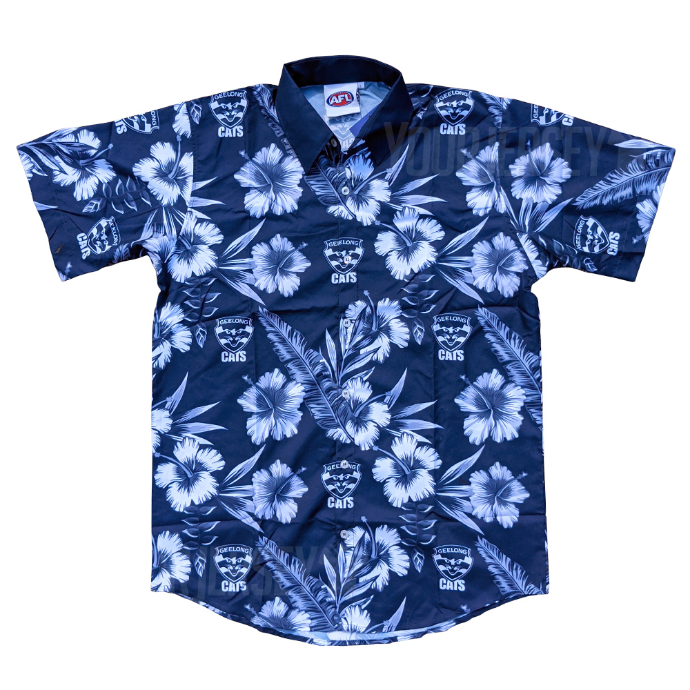 Buy 2020 Geelong Cats AFL Hawaiian Shirt Adult Your Jersey