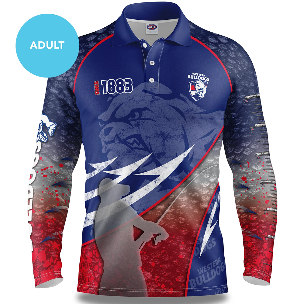 Buy 2020 Western Bulldogs AFL Fishing Shirt - Adult - Your Jersey