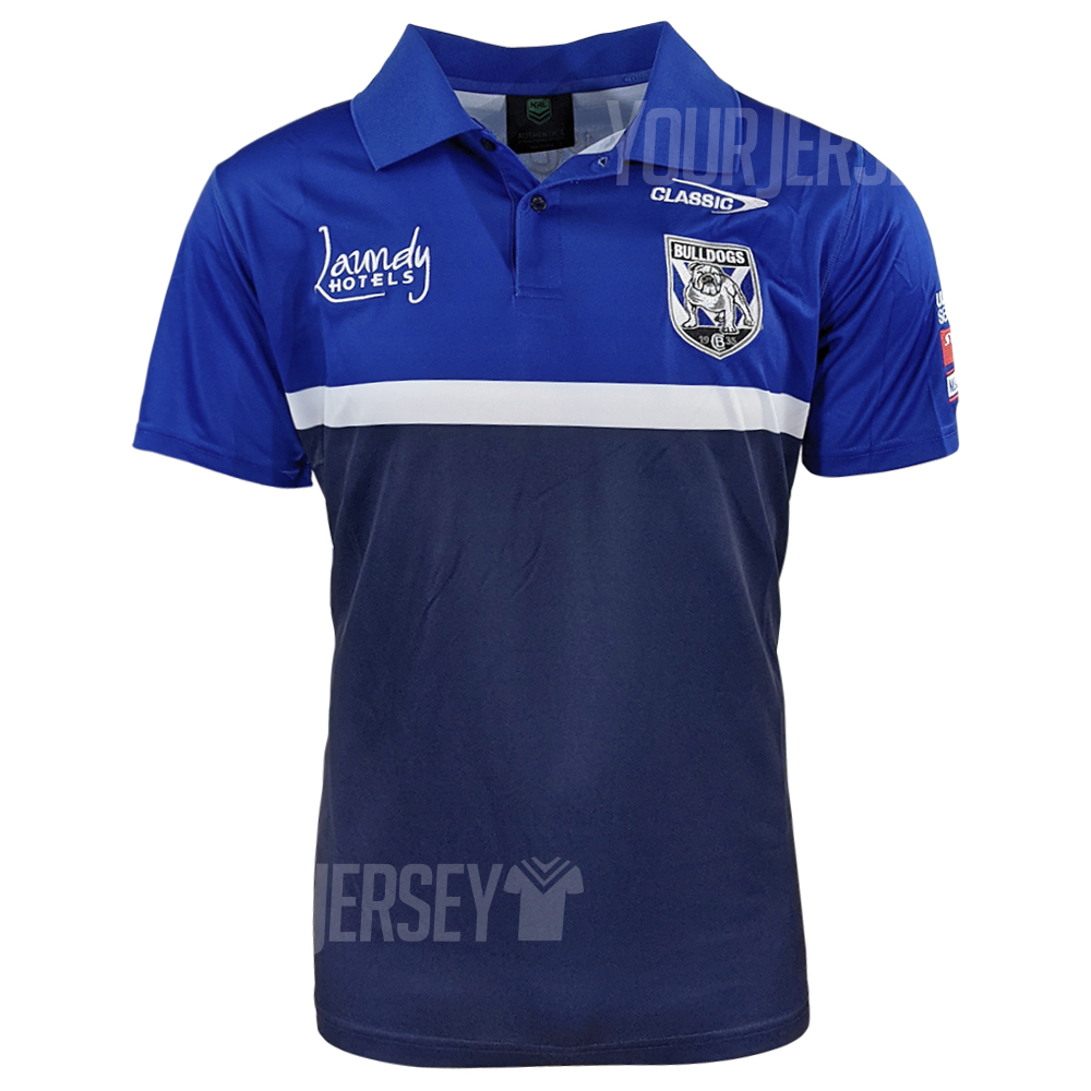 Buy 2021 Canterbury Bulldogs NRL Polo Shirt - Mens - Your Jersey