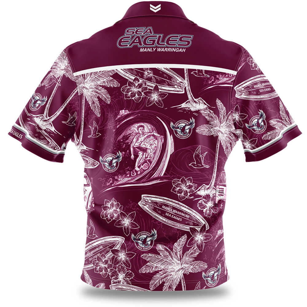 Buy 2020 Manly Sea Eagles NRL Hawaiian Shirt - Adult ...