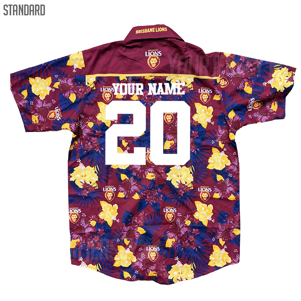 Buy 2020 Brisbane Lions Afl Hawaiian Shirt Adult Your Jersey