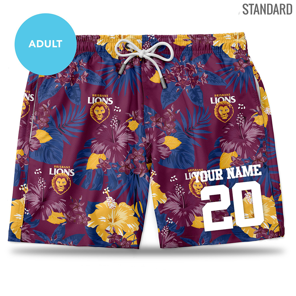 Buy 2020 Brisbane Lions AFL Hawaiian Shorts - Adult - Your ...