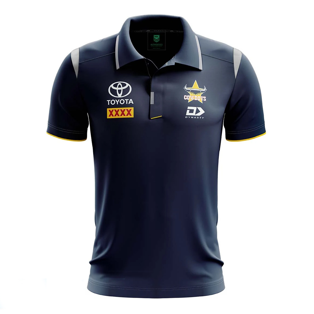 Buy 2021 North Queensland Cowboys NRL Media Polo Shirt - Mens