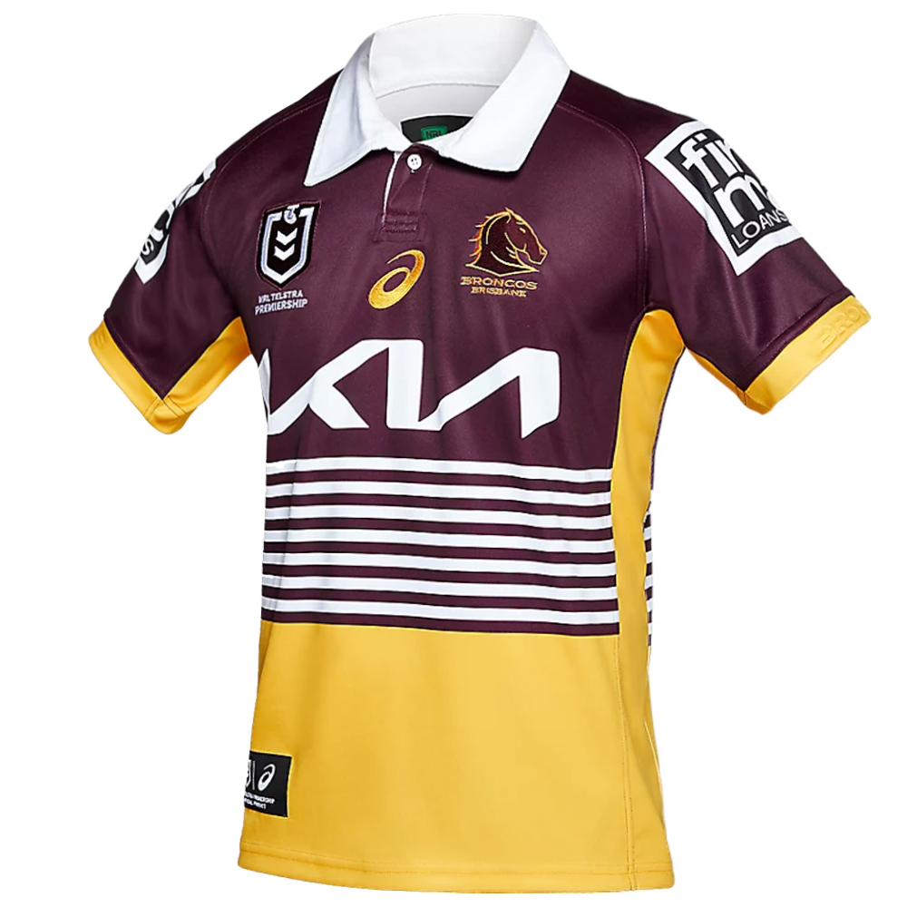 Brisbane Broncos 2023 NRL Mens Grey Training Shirt