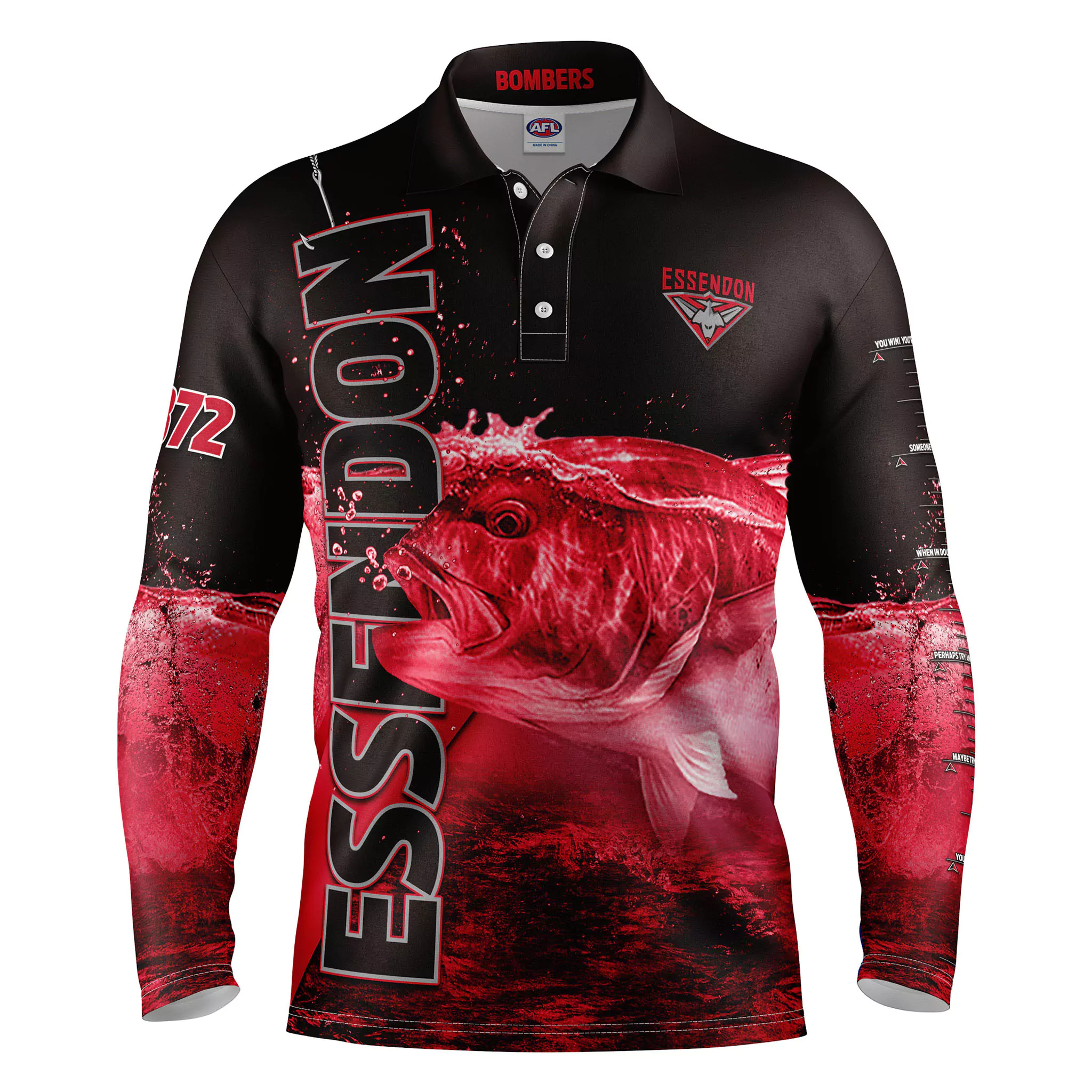 Buy 2019 Essendon Bombers Fishing Shirt - Youth - Your Jersey