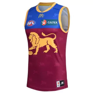 AFL Brisbane Lions Tribal Pattern Custom Name & Number