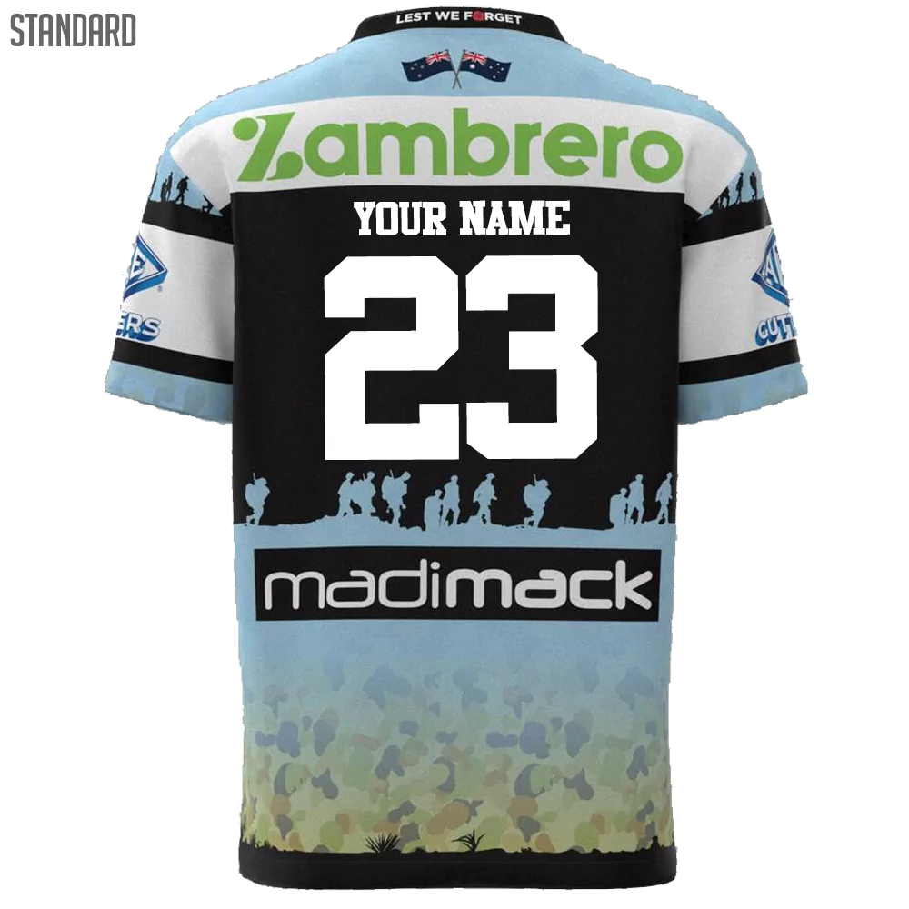 Cronulla Sharks NRL 2022 Dynasty ANZAC Jersey Size S-7XL! *IN STOCK*