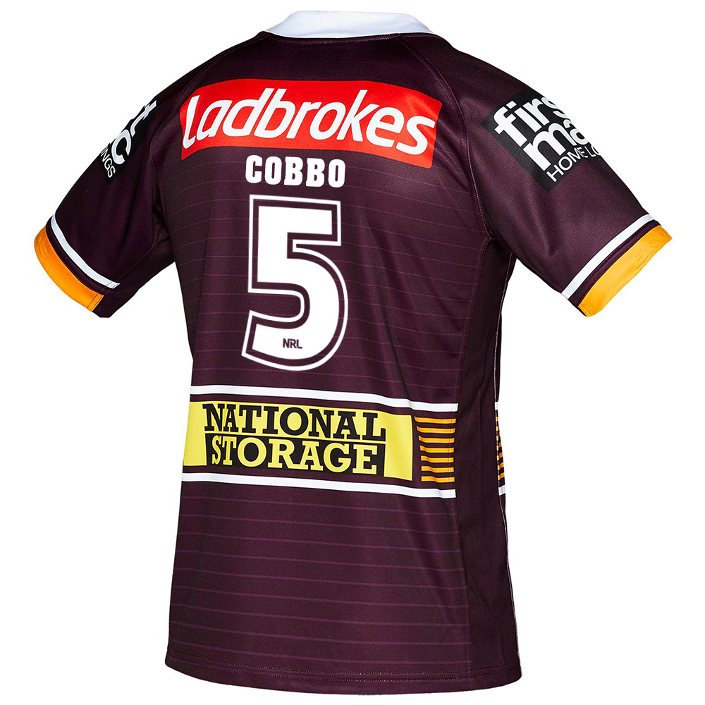 Buy COBBO 5 - Brisbane Broncos NRL Home Jersey - Mens S - Your Jersey