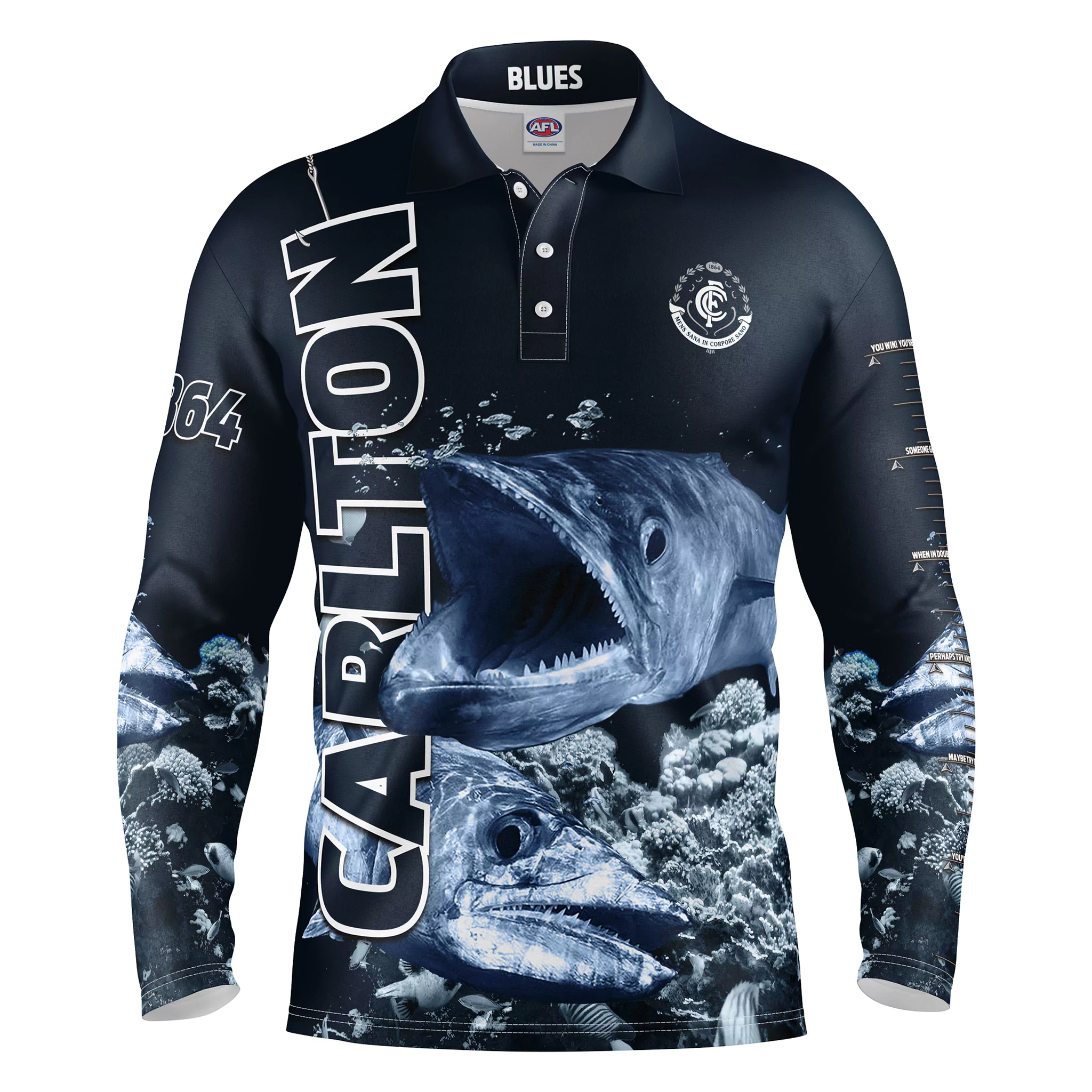 Buy 2019 Carlton Blues Fishing Shirt - Youth - Your Jersey