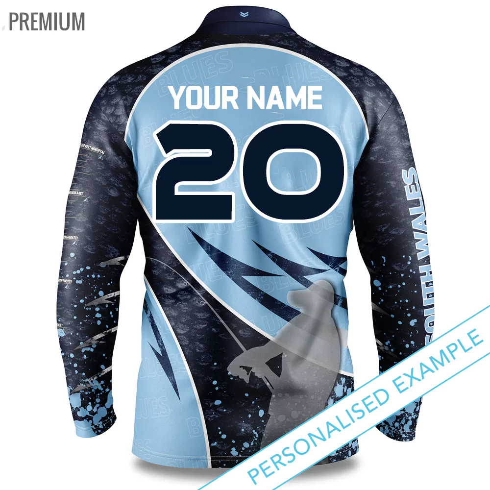 Buy 2020 NSW Blues State of Origin Fishing Shirt - Adult - Your Jersey