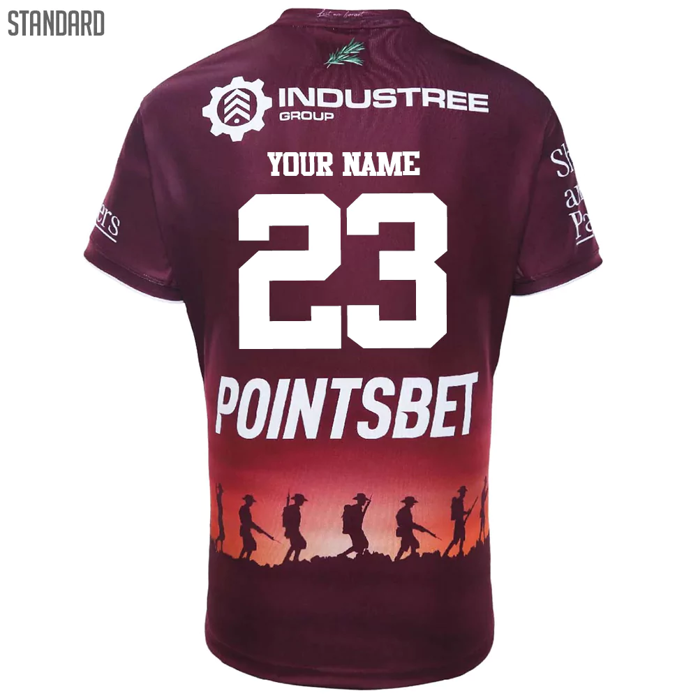 Manly Sea Eagles NRL 2023 Dynasty ANZAC Jersey Sizes S-7XL!