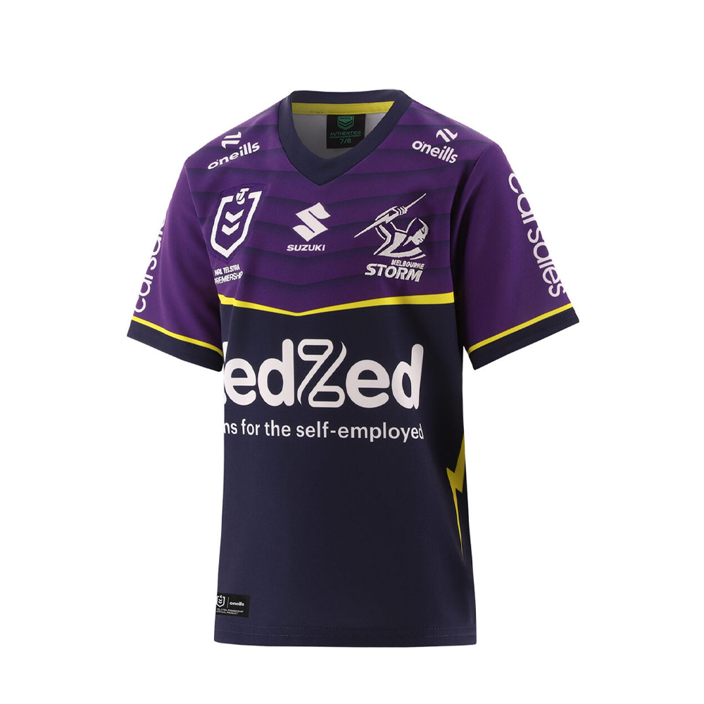 Buy 2024 Melbourne Storm NRL Home Jersey Youth Your Jersey