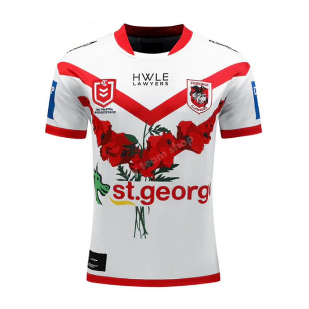 Buy 2024 St Illawarra Dragons NRL ANZAC Jersey Mens Your Jersey